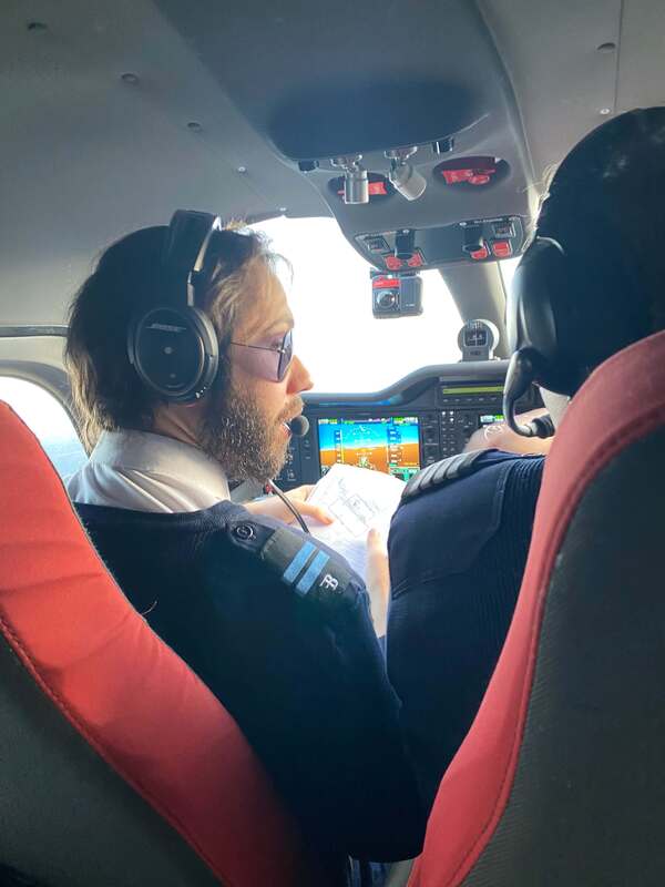 Me looking professional on an aircraft